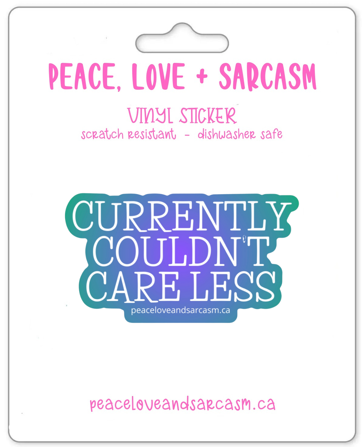 Currently Couldn't Care Less Sticker