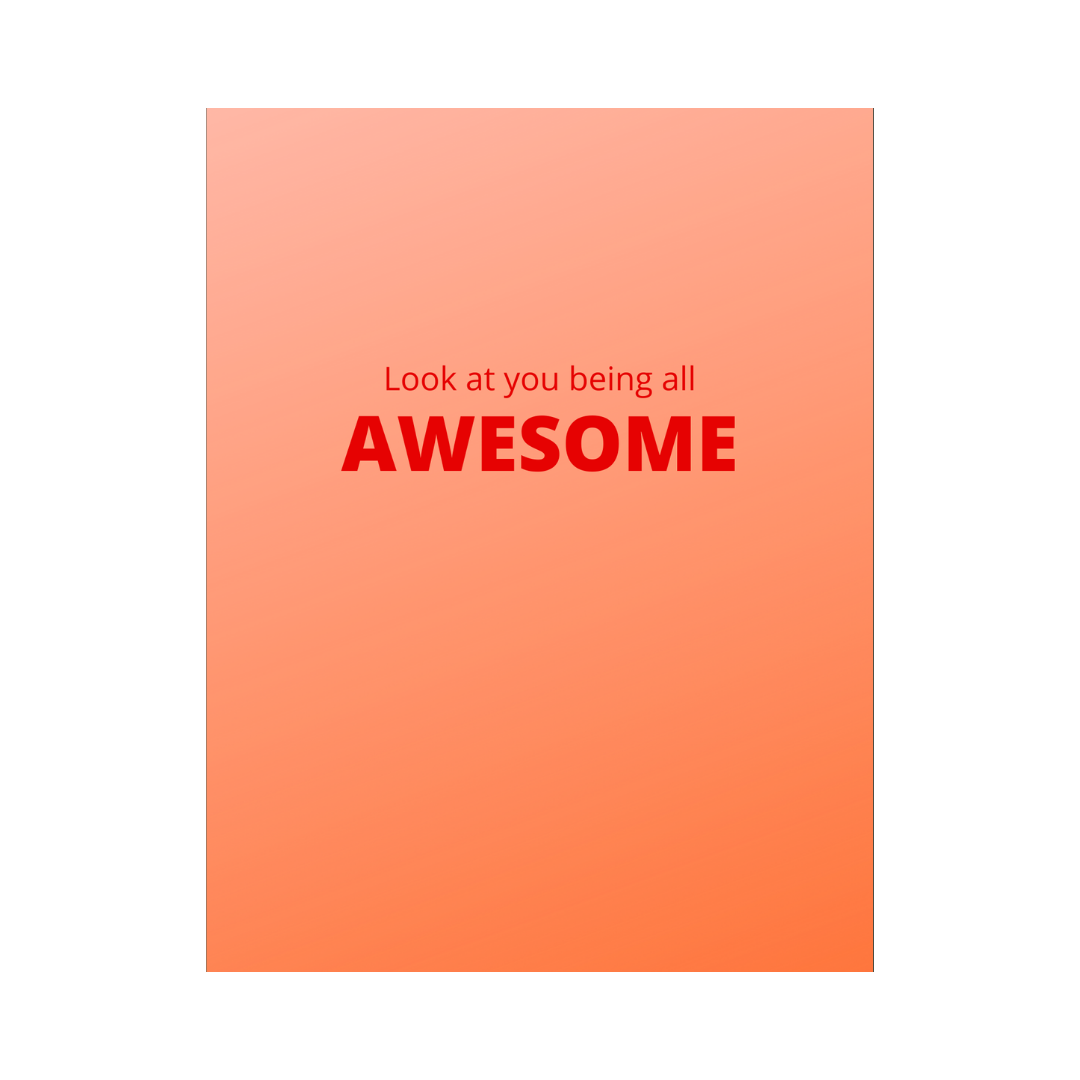 Being Awesome Card