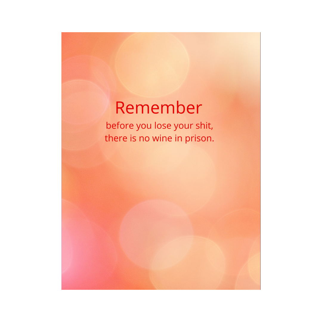 No Wine In Prison Card