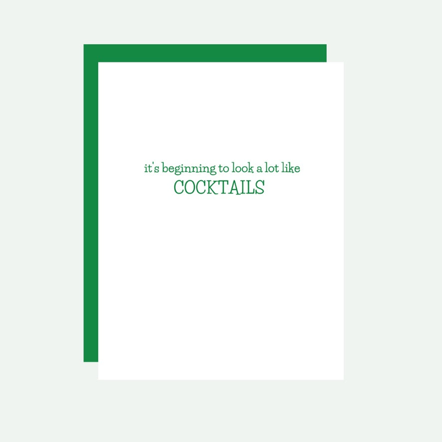 Cocktails Christmas Card