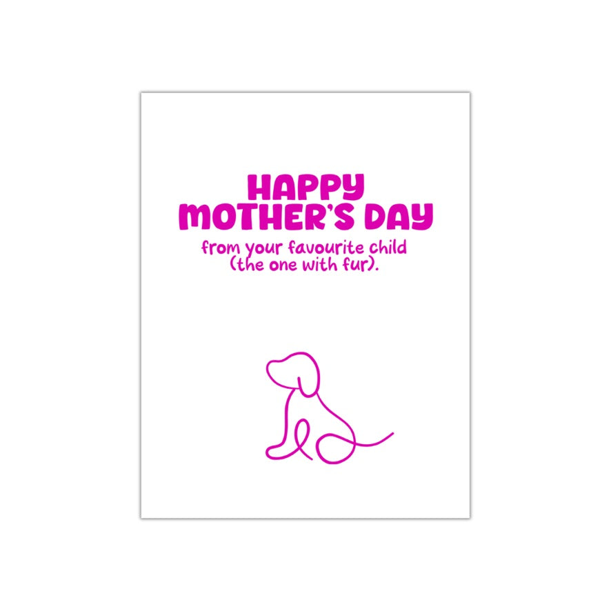 From Your Favourite Fur Child Mother's Day Card