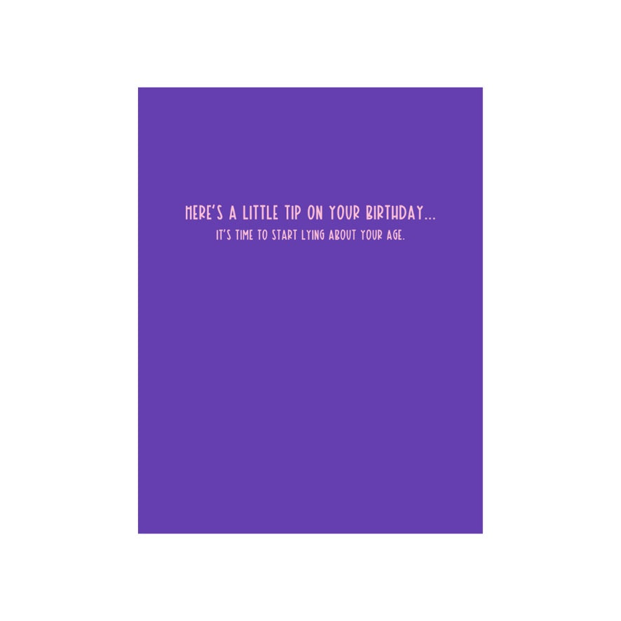 A Little Tip Birthday Card