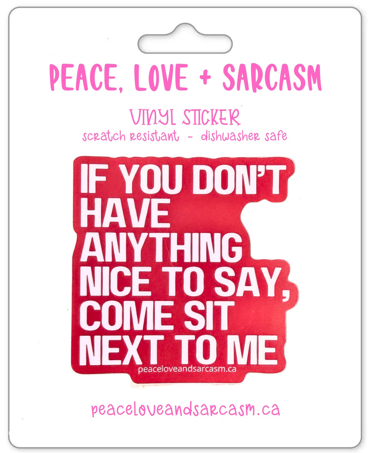 Come Sit Next To Me Sticker