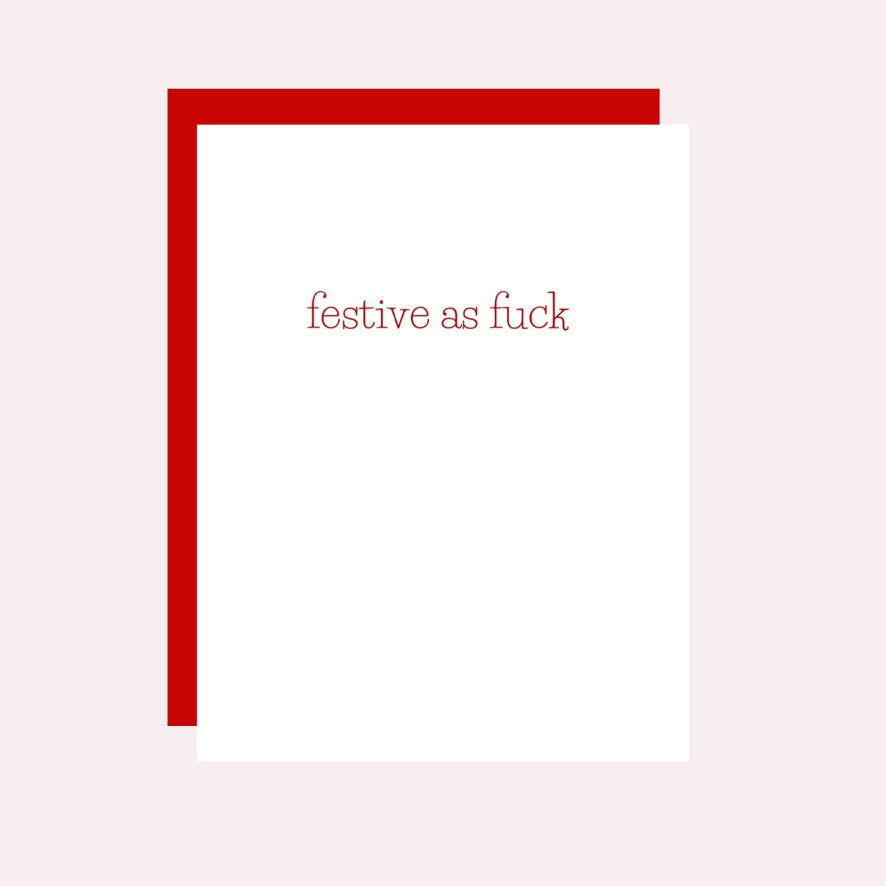 Festive as Fuck Christmas Card
