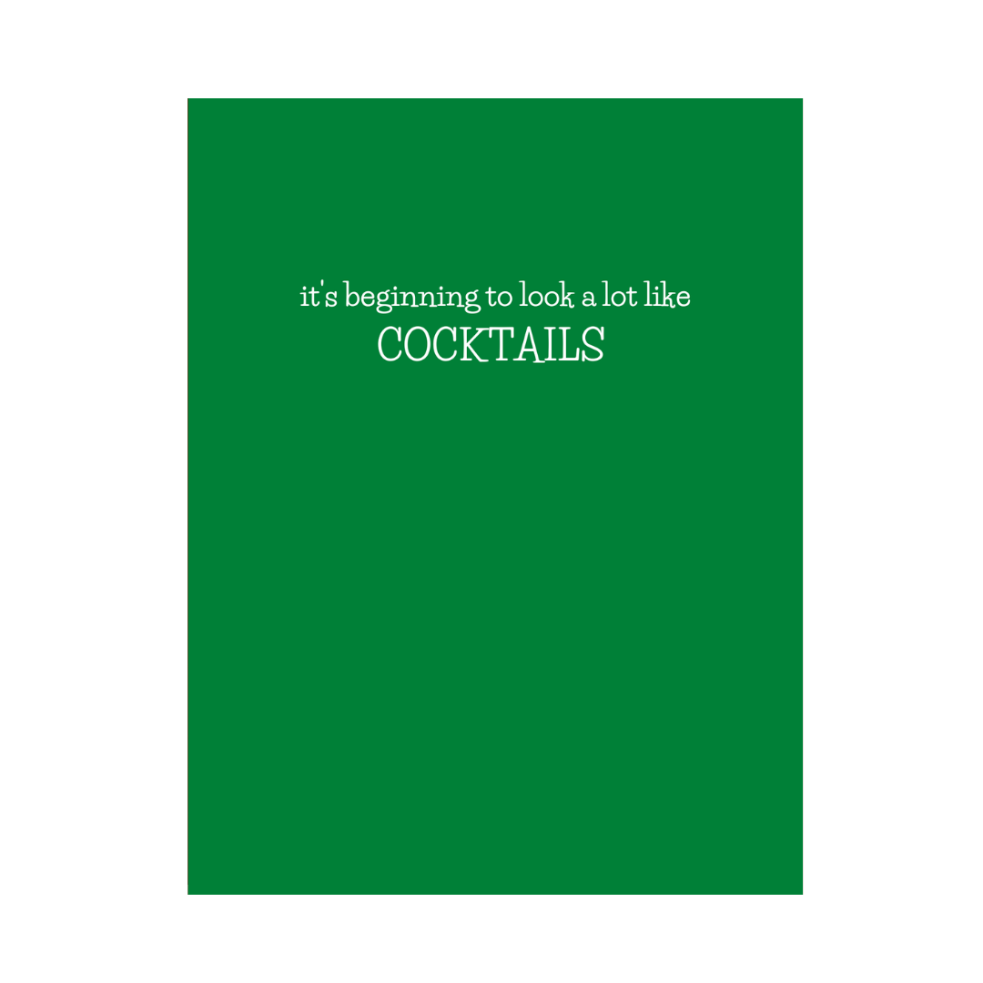 Cocktails Christmas Card