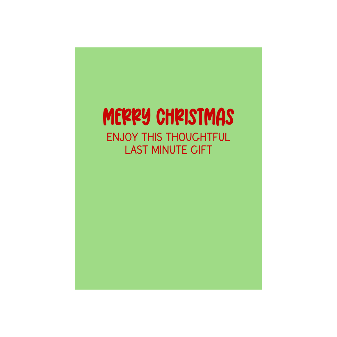 Enjoy This Thoughtful Last Minute Gift Christmas Greeting Card