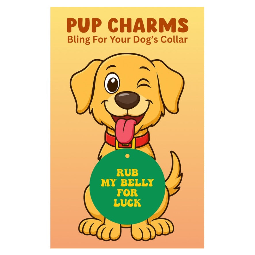 Rub My Belly For Luck Pup Charm