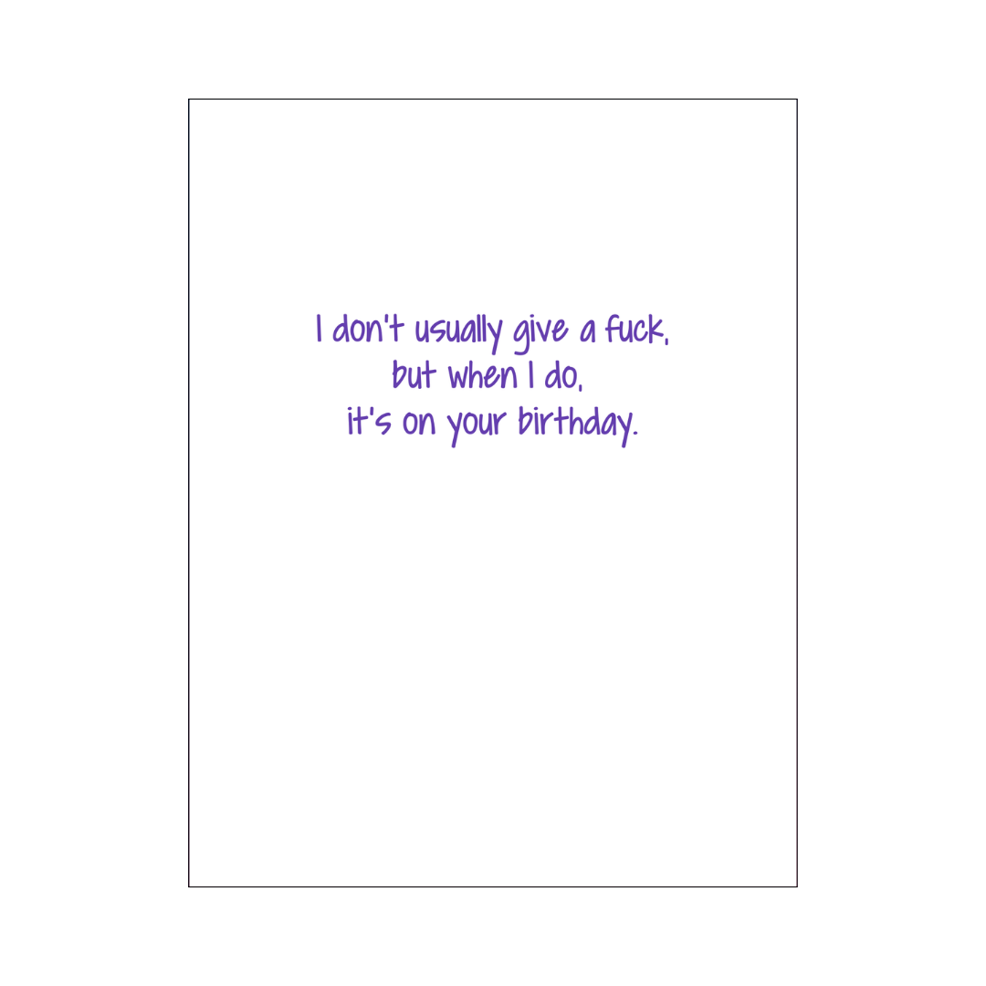 Give A Fuck Birthday Card