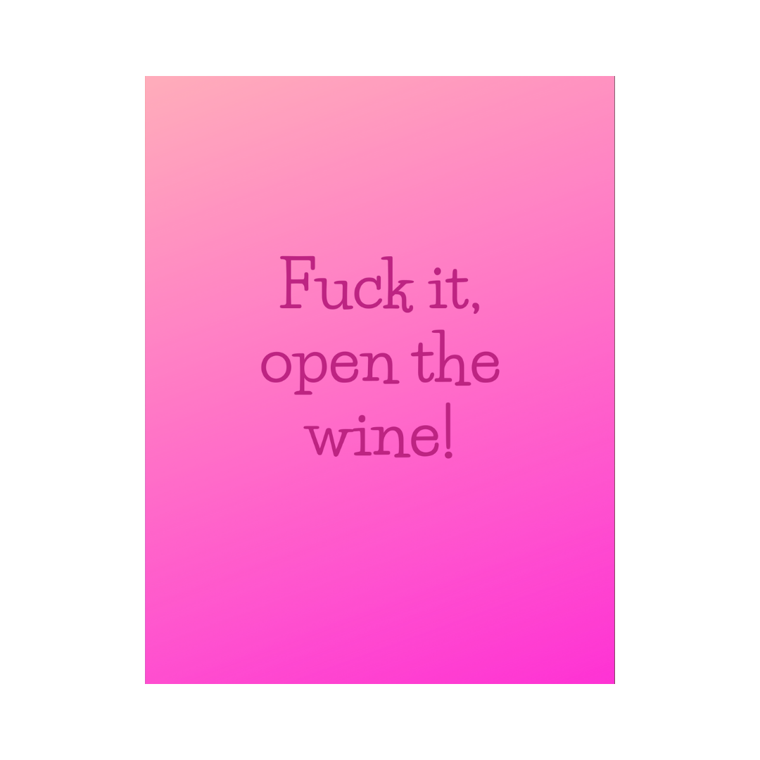 Open The Wine Card