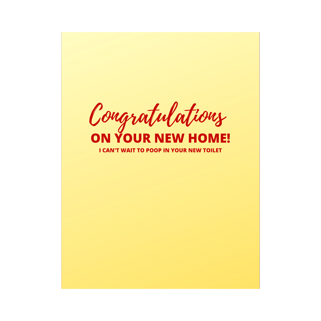 Congrats New Home Card