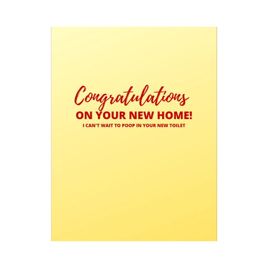 Congrats New Home Card