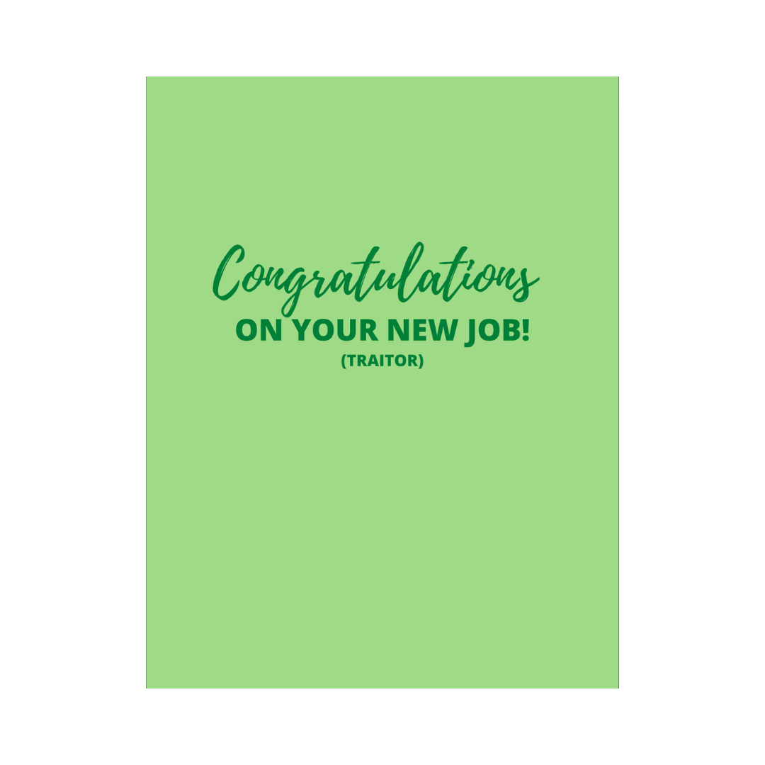 Congrats New Job Card