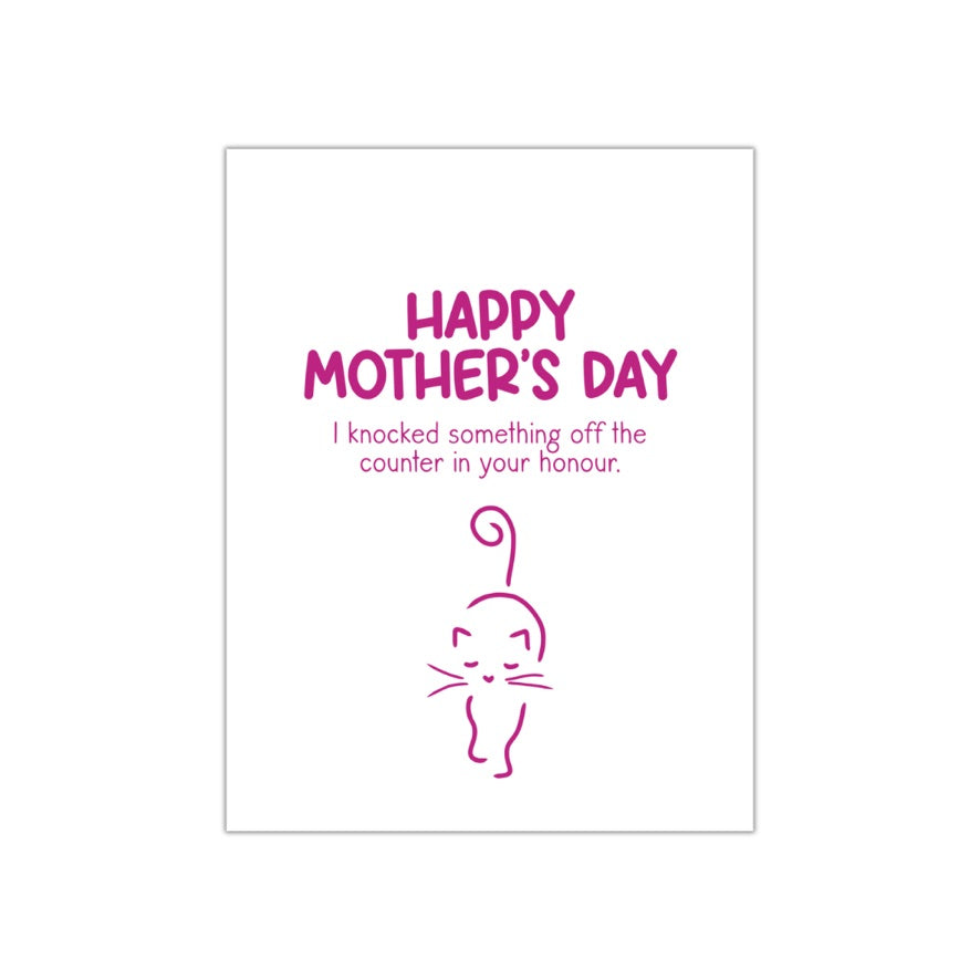 I Knocked Something Off The Counter Mother's Day Card