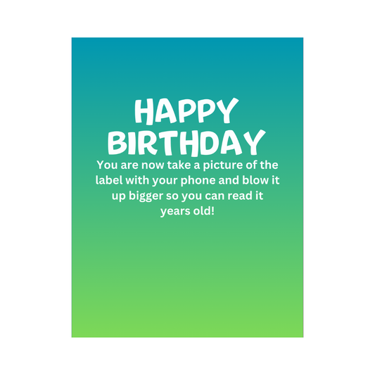 You Are Now Years Old Birthday Card