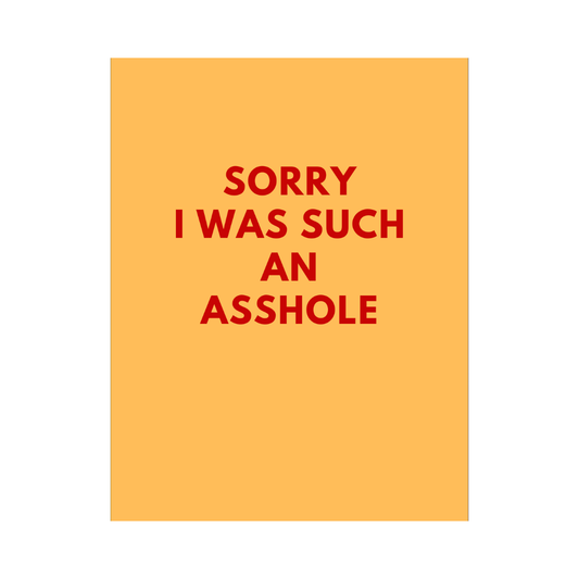 Sorry I Was Such An Asshole Card