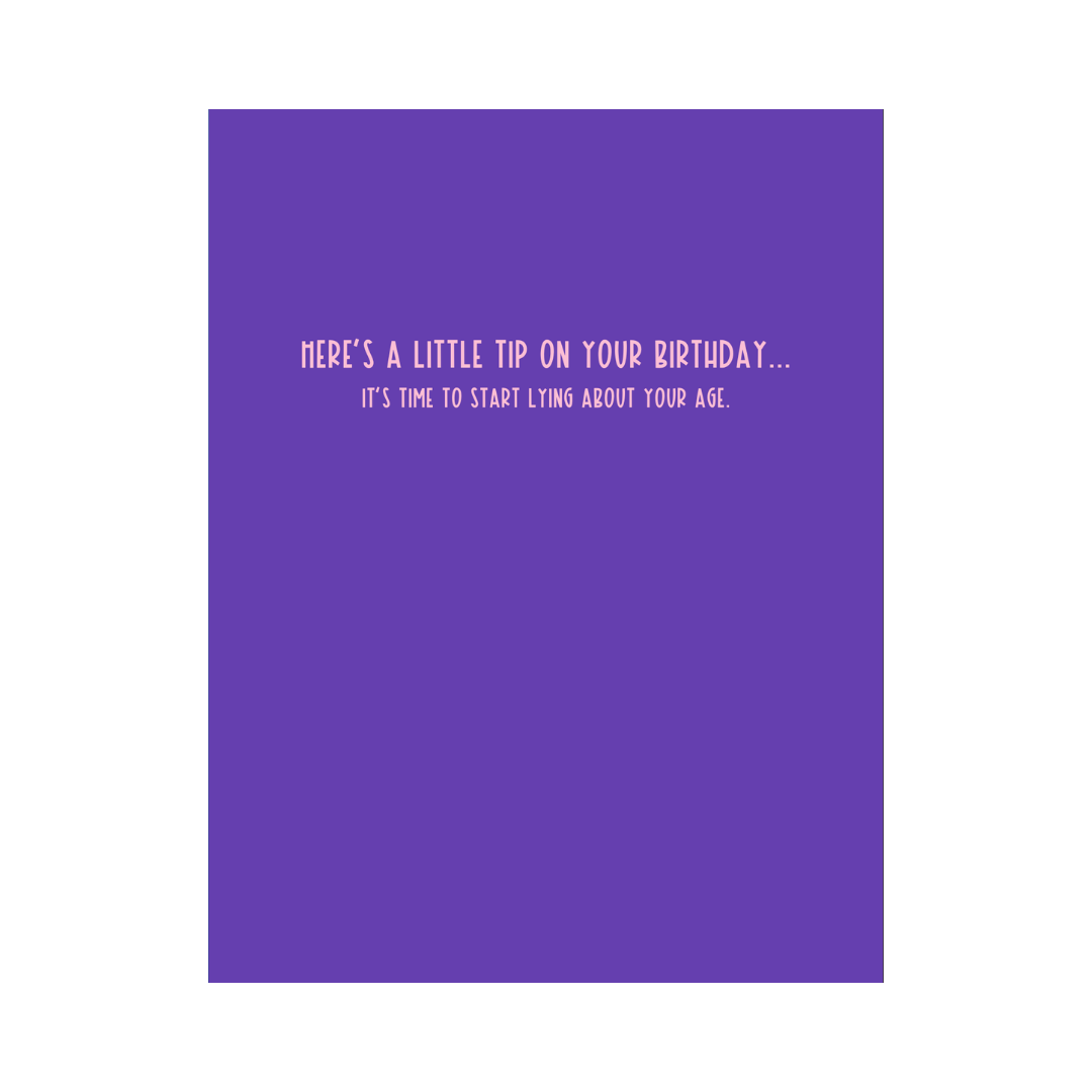 A Little Tip Birthday Card