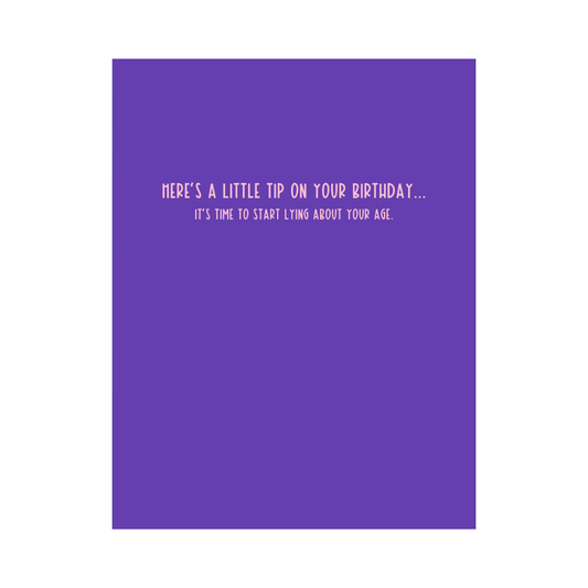 A Little Tip Birthday Card