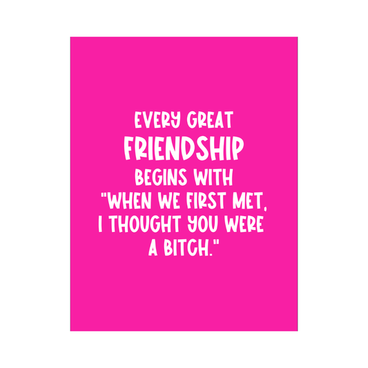 Every Great Friendship Card