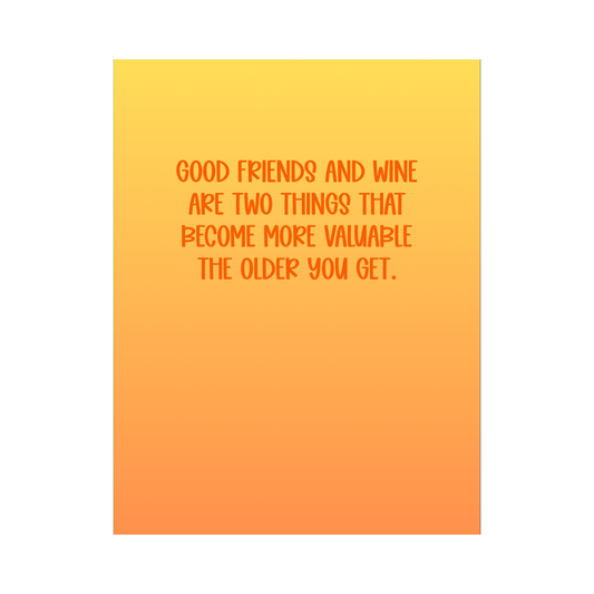 Good Friends & Wine Card