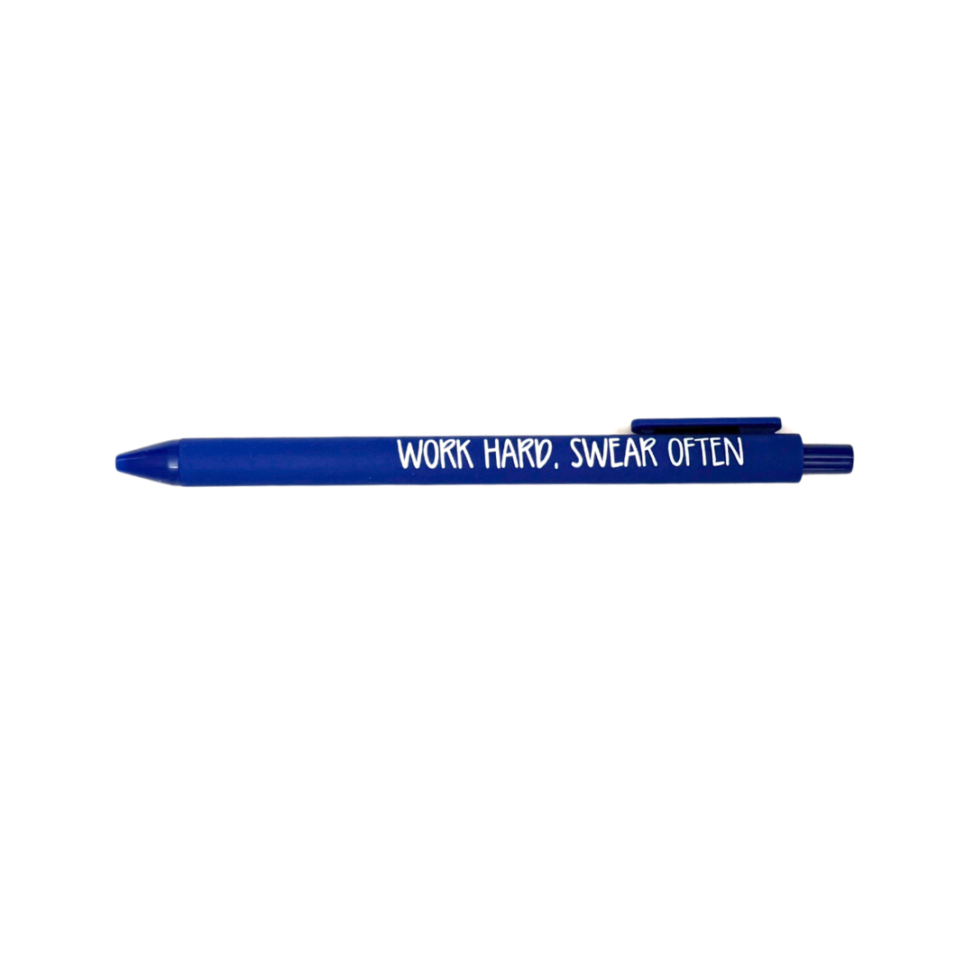 Work Hard, Swear Often Jotter Pens