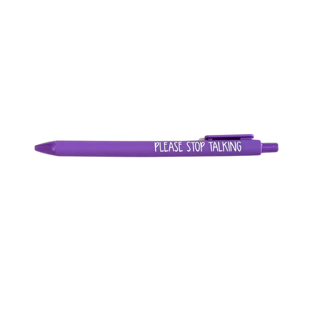 Please Stop Talking Jotter Pens