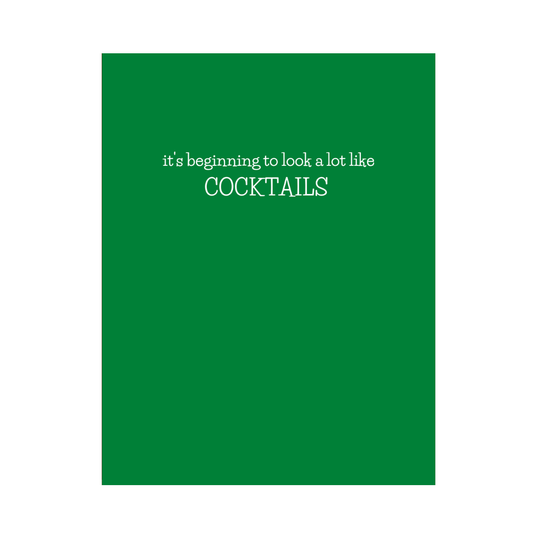 Cocktails Christmas Card