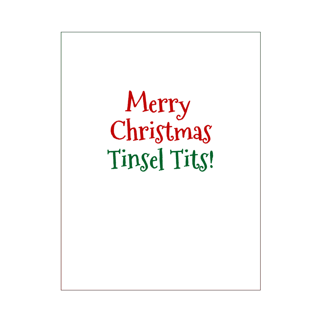 Merry Christmas Tinsel Tits Card