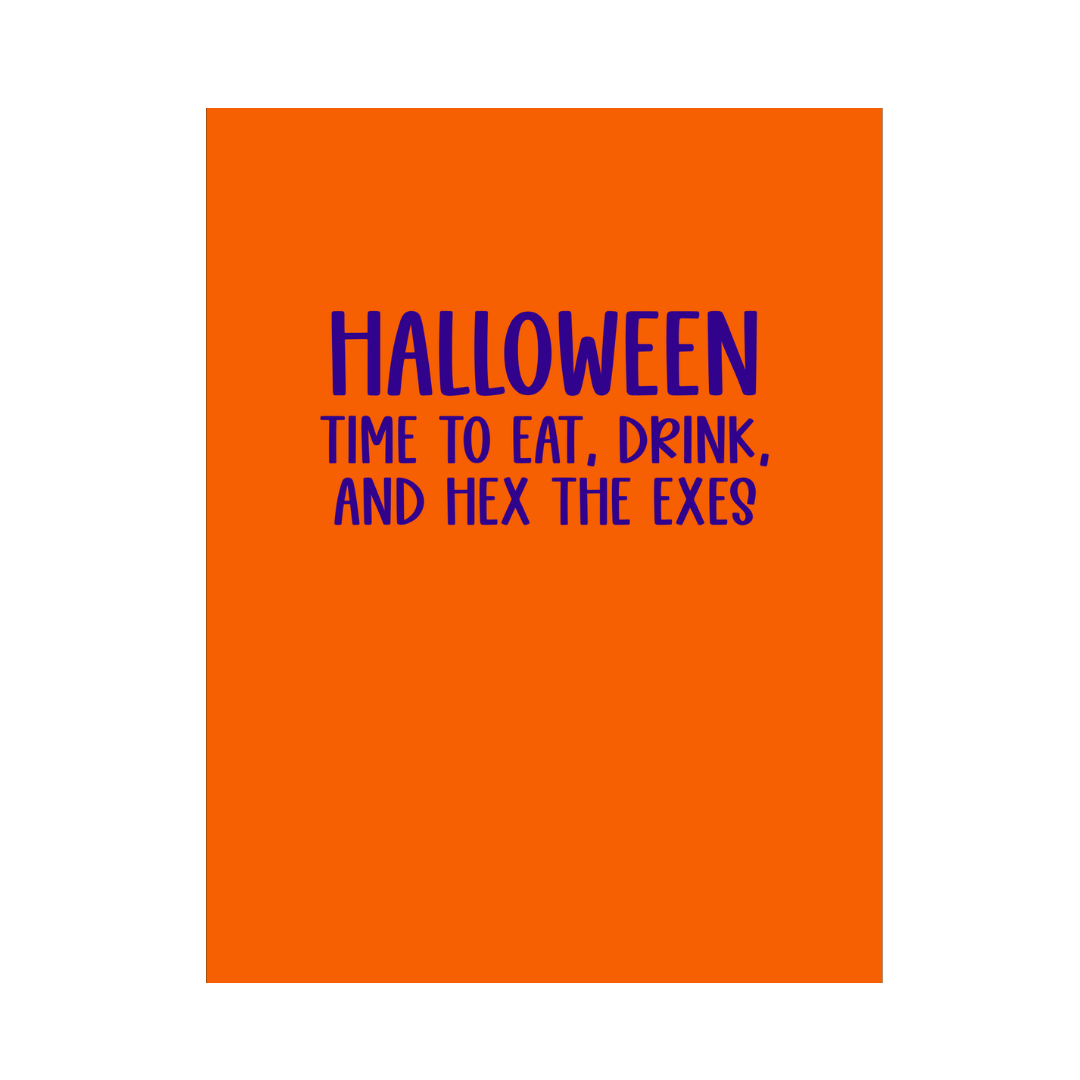 Hex The Exes Halloween Card
