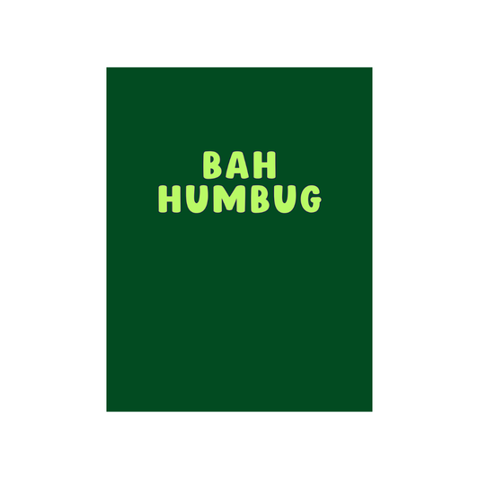 Bah Humbug Christmas Greeting Card