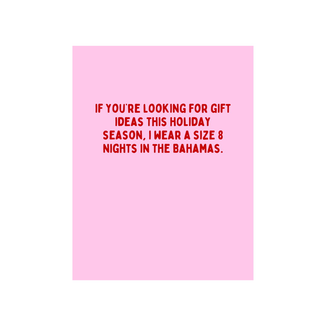 Size 8 Nights In The Bahamas Christmas Greeting Card