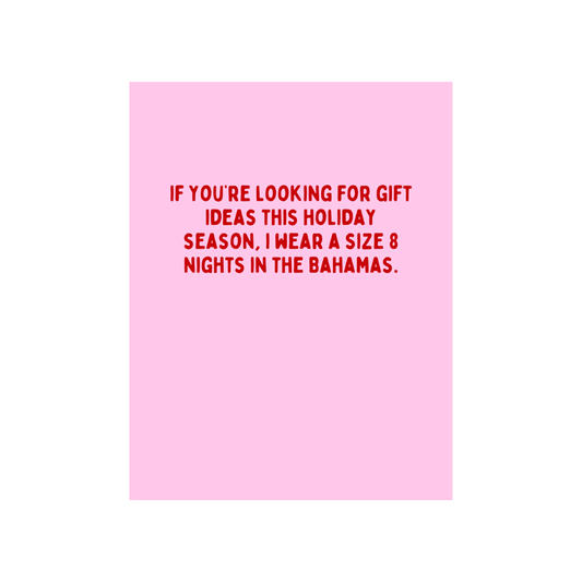 Size 8 Nights In The Bahamas Christmas Greeting Card