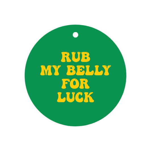 Rub My Belly For Luck Pup Charm