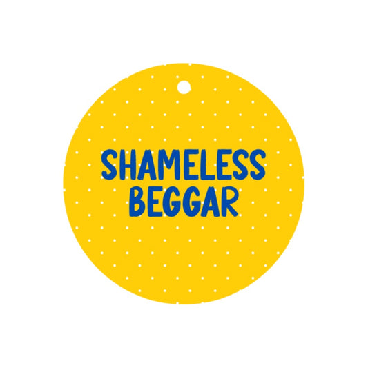 Shameless Beggar Pup Charm